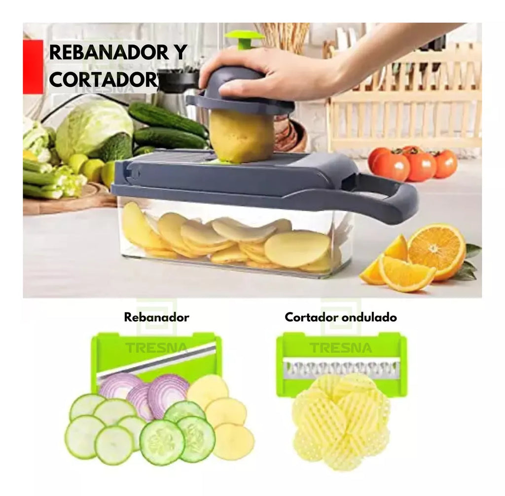 Rallador, Picador, Cortador, Rebanador para Frutas y Verduras 🥕🍅